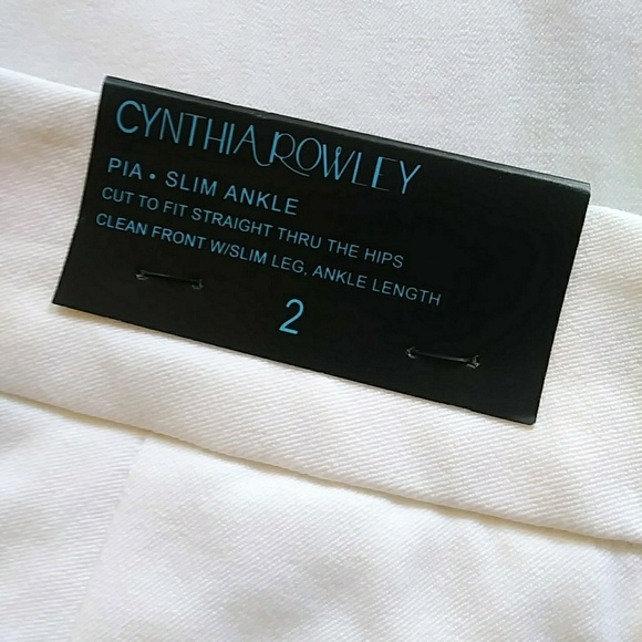 SALE! NWD Cynthia Rowley White Cropped Ankle Pants - Picture 6 of 6